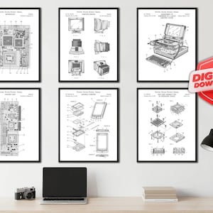 Stampe di brevetti informatici: Geeky Hardware Wall Art (Set di 6) [Volume 2 - Bianco] (Download digitale)