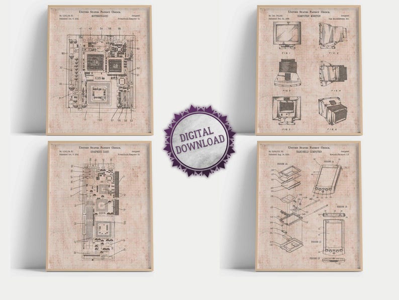 Computer Patnet Images Computer Patent Prints: Vintage Hardware Art [volumes 1 & 2 - Old Paper ...