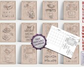 Retro Game Console Patent Prints: Gamer Room Wall Art  [Volumes 1 & 2 - Old Paper] (Digital Download)