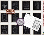 Game Patent Prints + PODCAST: Retro Board Games Art, Set of 12  [Volumes 1 & 2 - Black]  (Digital Download)