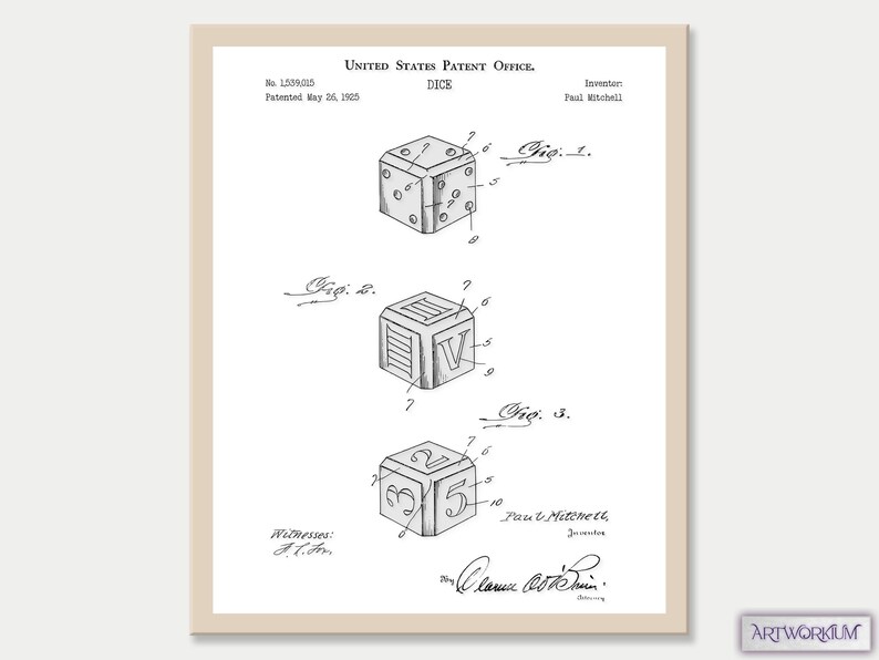 Set of 6 Game Patent Prints vol. 2 White Classic Games - Etsy