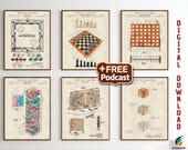 Vintage Game Patent Prints + PODCAST: Classic Board Games Art [Volume 2 - Colored Pencil] (Digital Download)