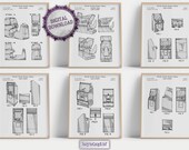 Arcade Machine Patent Prints: Gamer Room Decor  [Volume 1 - White] (Digital Download)