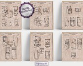 Arcade Machine Patent Prints Set: Gaming Room Wall Art [Volume 1 - Old Paper] (Digital Download)