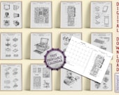 Electronics Patent Art Prints: Geeky Computer Hardware Decor [Volumes 1 & 2 - White] (Digital Download)