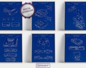 Retro Game Console Patent Art Prints: Blueprint Set (Digital Download)