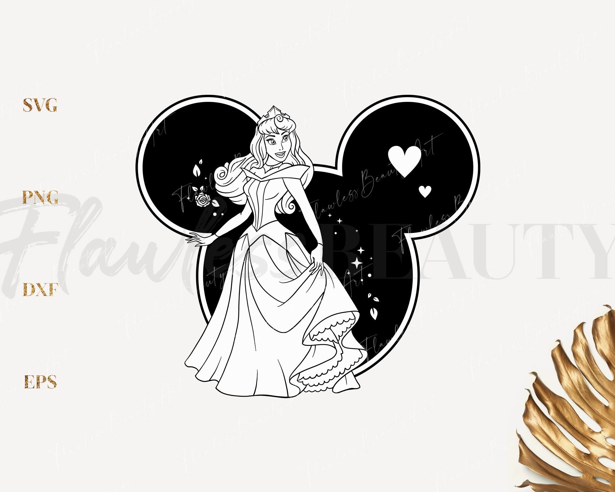 Printable Sleeping Beauty Silhouette