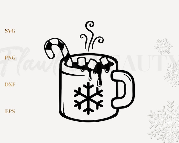 Hot Cocoa Svg Cocoa Mug Png Merry Christmas Svg Snowflake - Etsy