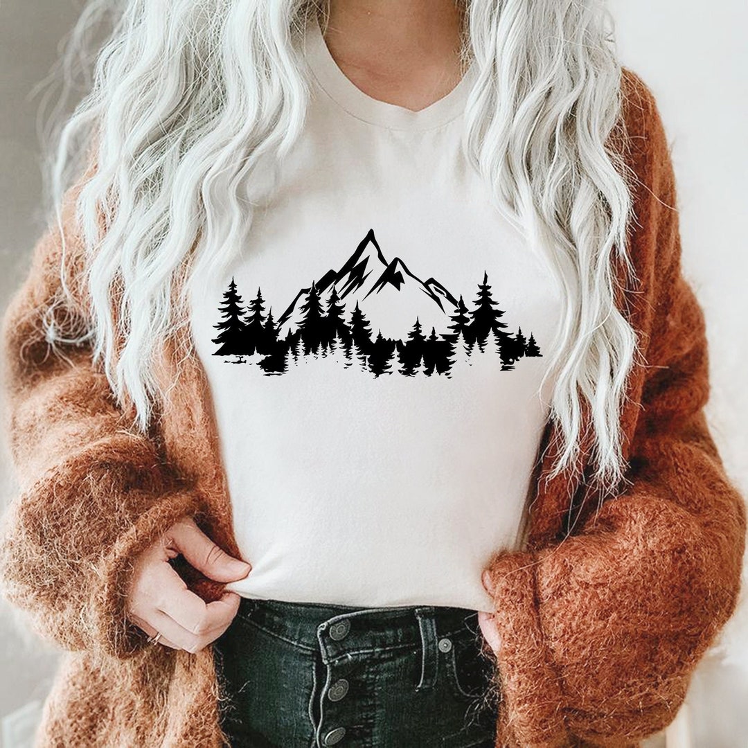 Mountain and Trees Svg Trees Svg Mountain Svg Forest Svg - Etsy