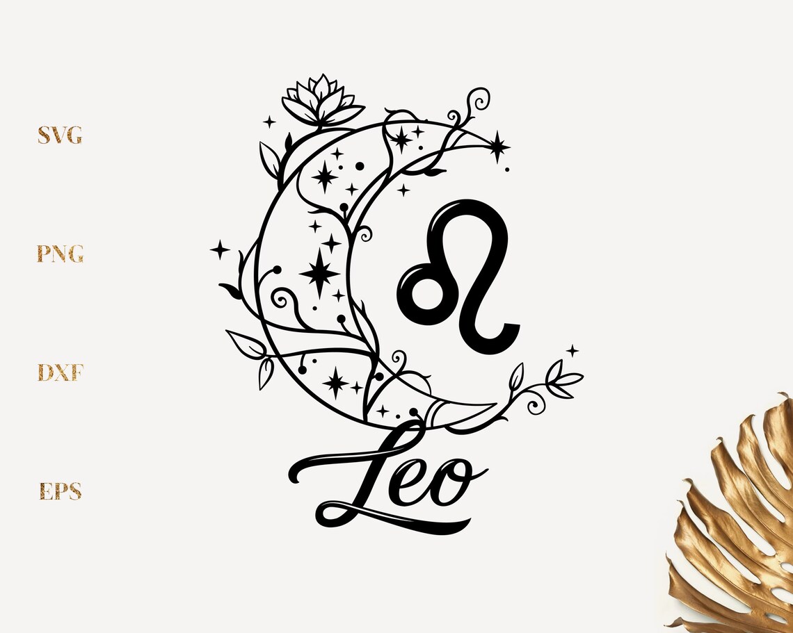 Leo Zodiac SVG PNG Cut File Etsy