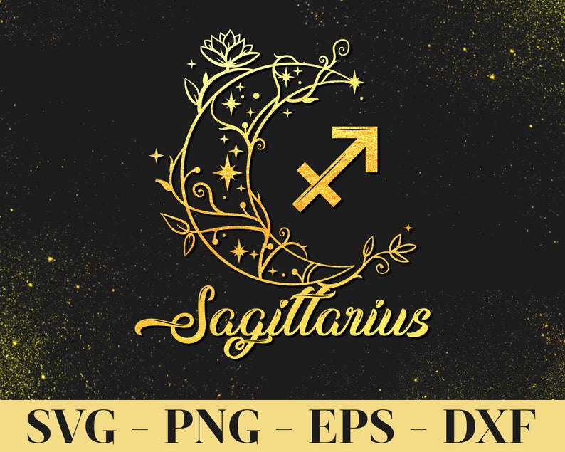 Sagittarius Zodiac SVG PNG Cut File - Etsy