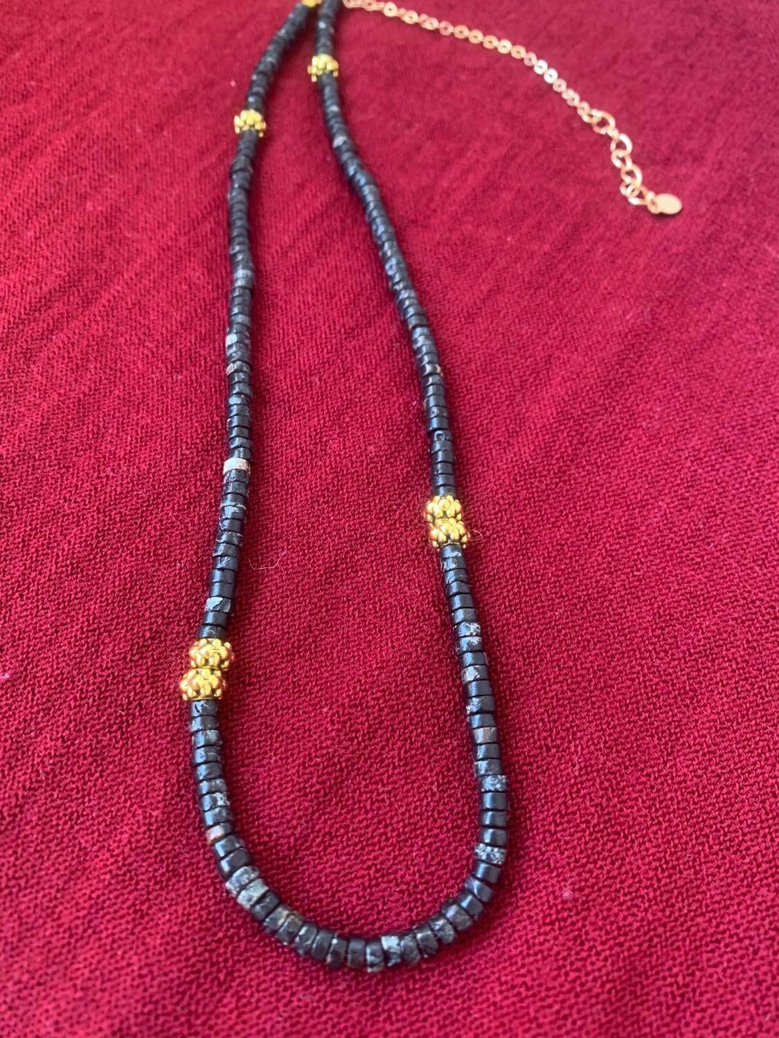 Josh necklace Sezane style heishi beads | Etsy