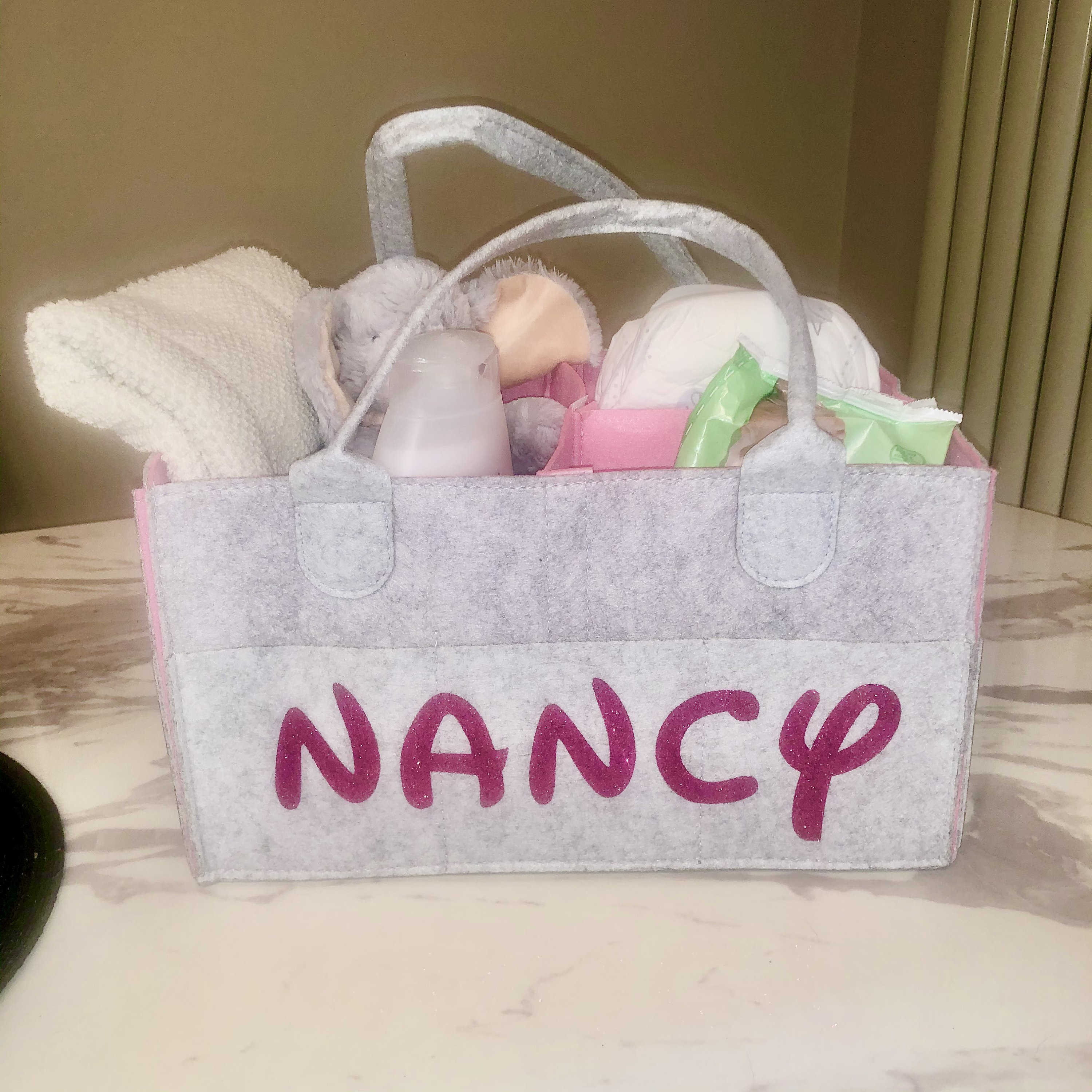 Baby caddy Personalised Caddy Baby shower gift Mrs Hinch Etsy