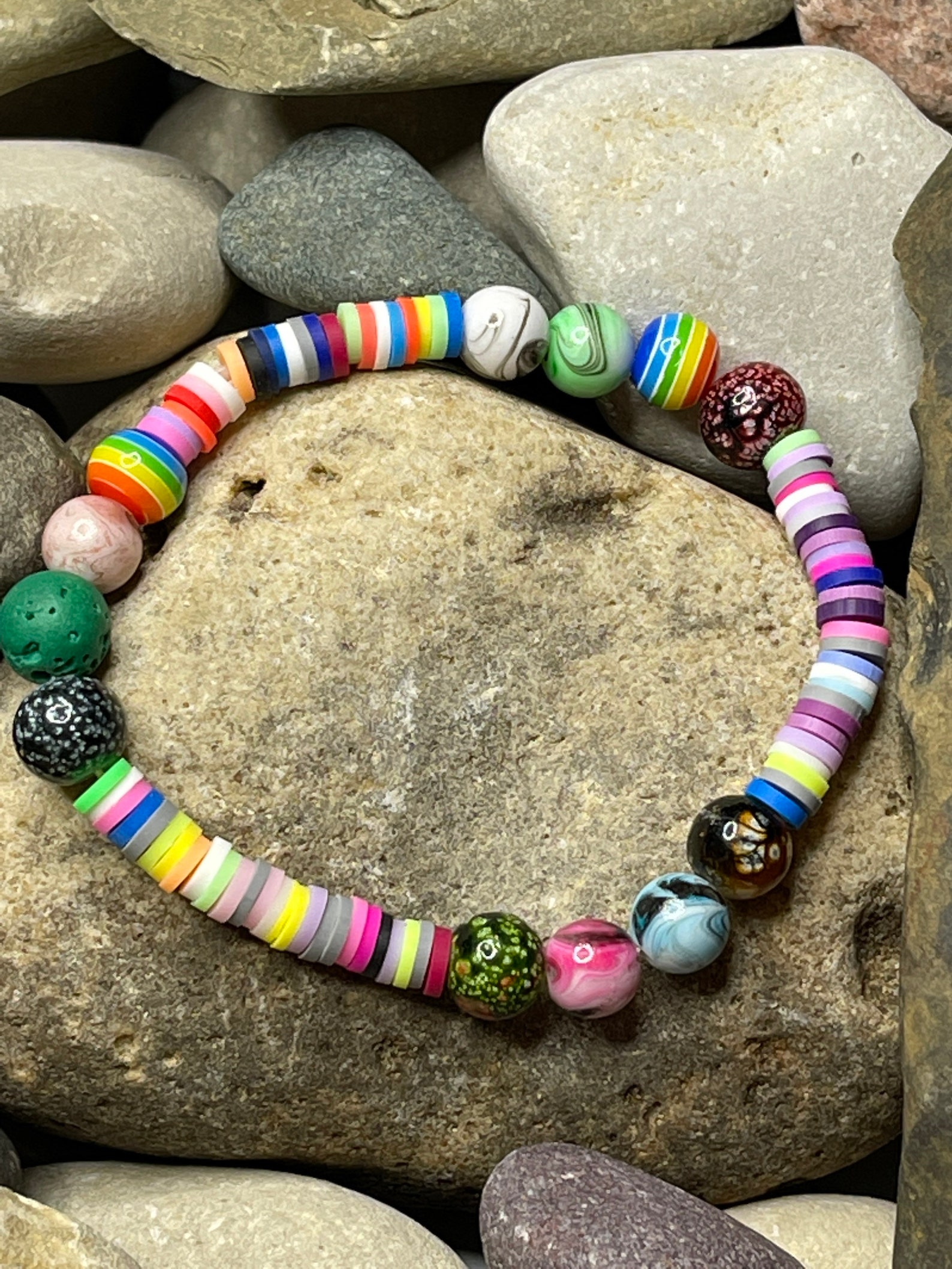 Clay Flat Beads 6mm Polymer Clay Beads 6mm multicolored Etsy