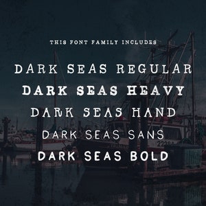 Dark Seas Font Bundle Nautical font, Pirate font, logo font, logo, branding, eroded font, grunge font zdjęcie 4