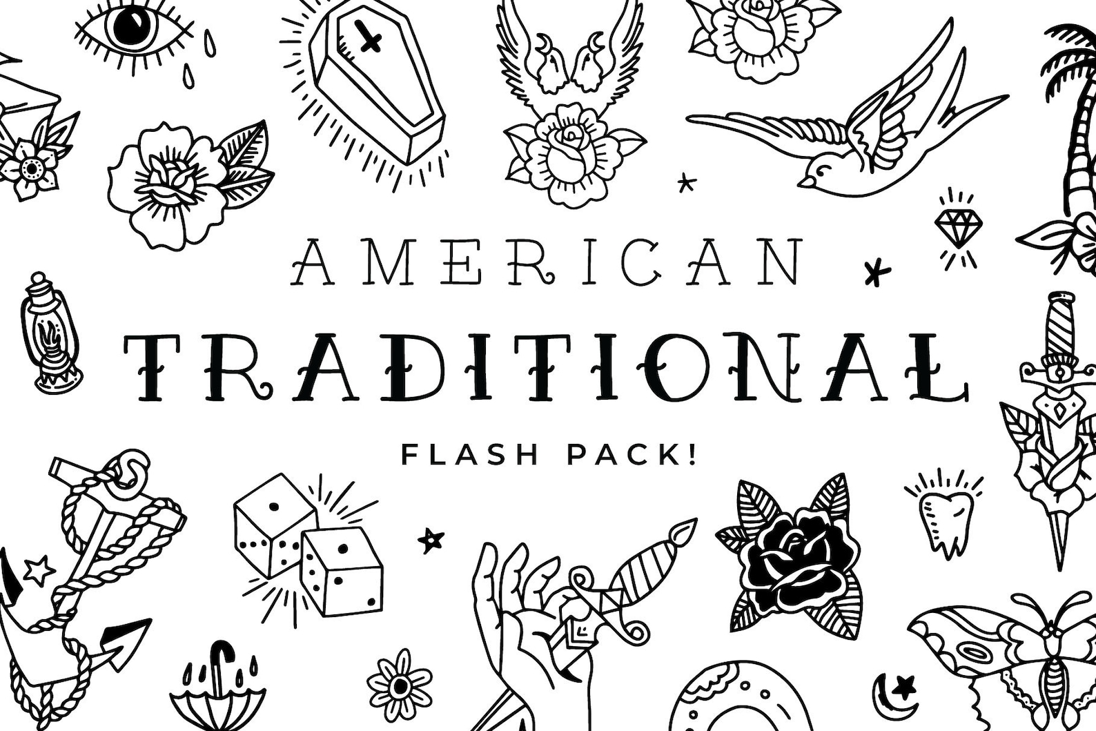 American Traditional Flash Pack - Etsy