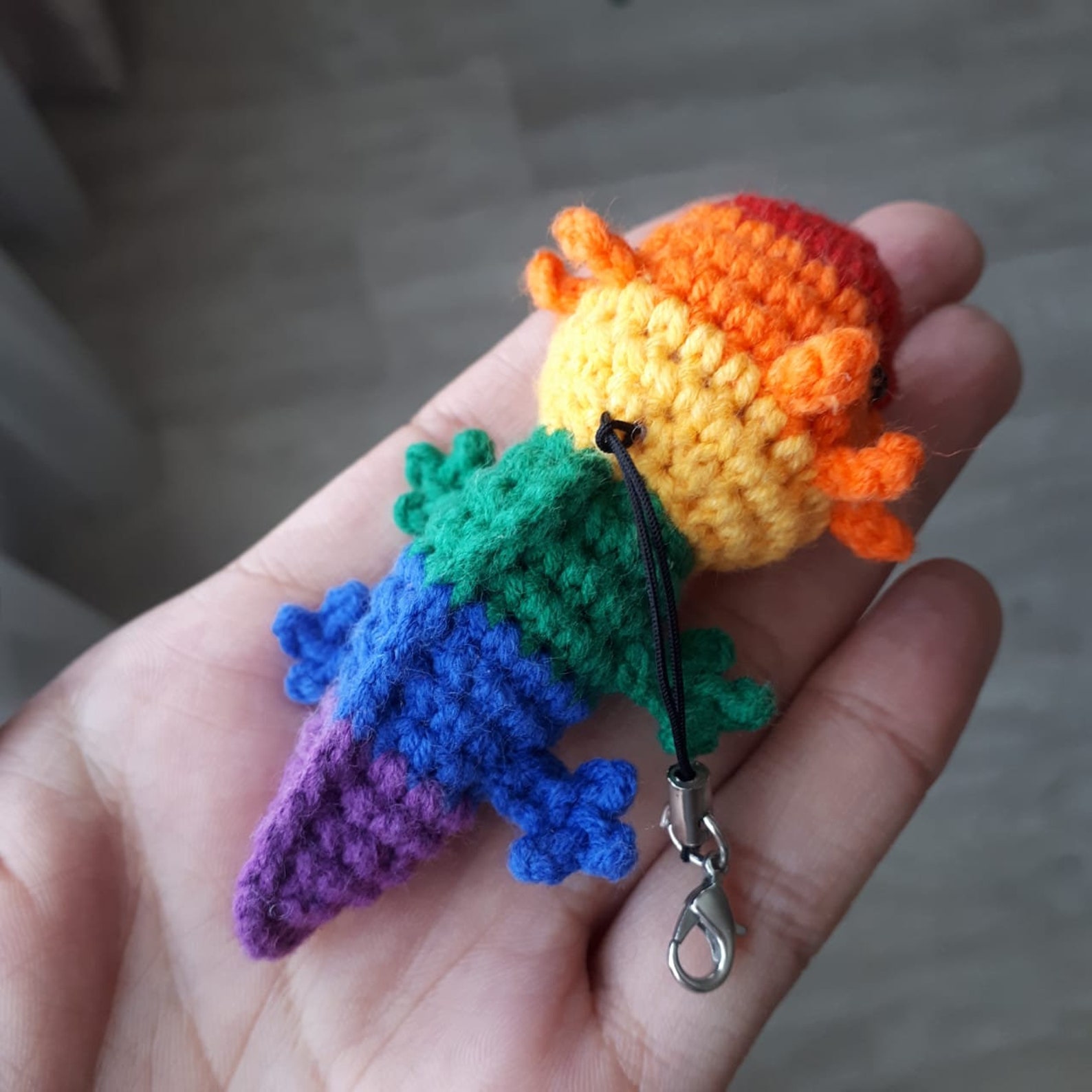 Crochet LGBTQ Gay Pride Axolotl Toy Keychain Keyring Plush Etsy