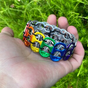 Rainbow Soda Tab Cuff Bracelet - Etsy