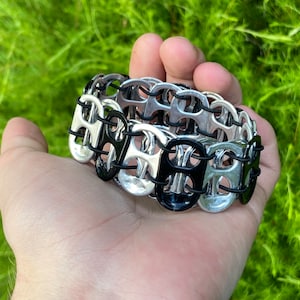 Black Soda Tab Cuff Bracelet
