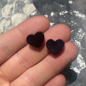 Black Heart Earrings