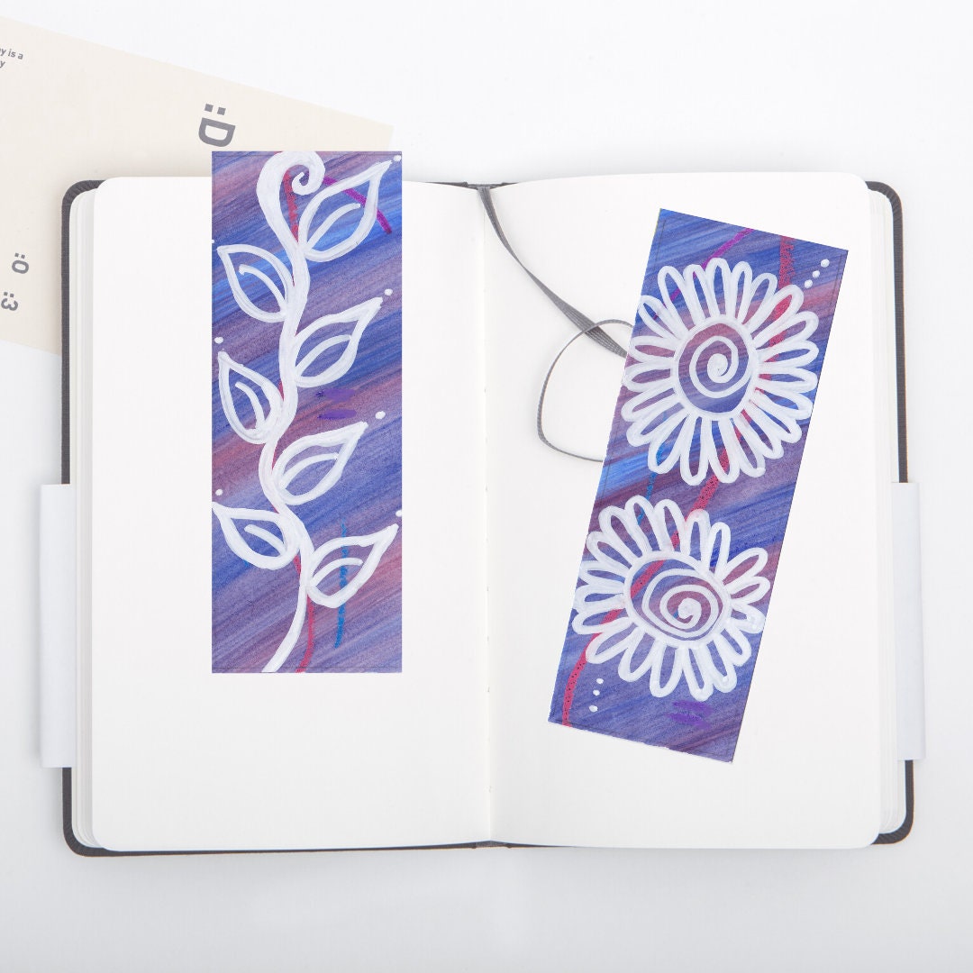 Eco Friendly Bookmarks Abstract Design Etsy