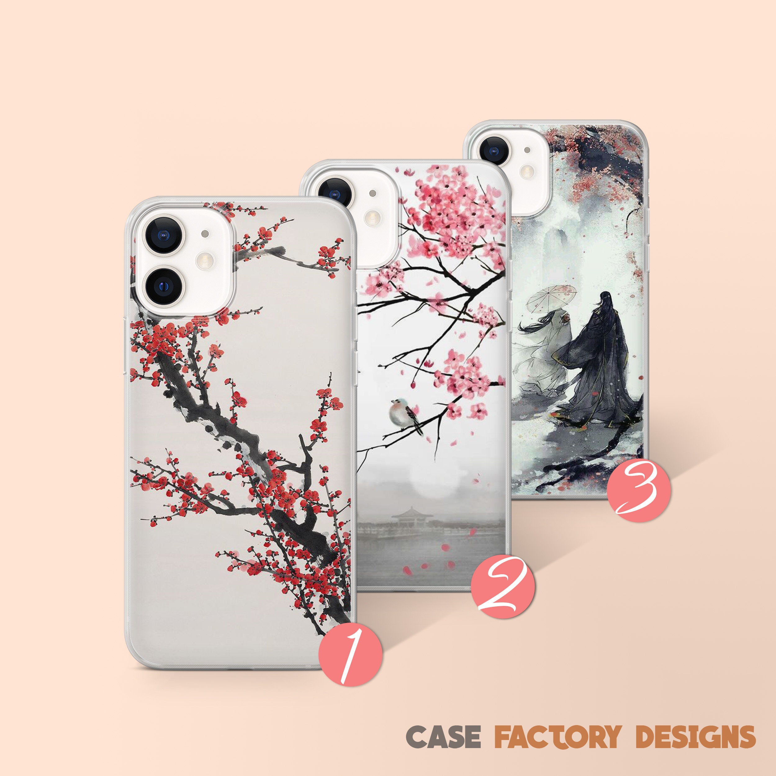 Split Het formulier Giet Japanese Art Phone Case Sakura Cover for Iphone 13 12 Mini - Etsy