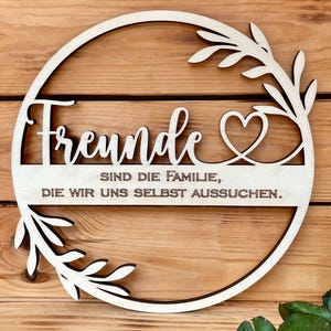 Laserdatei Freunde Schild Türschild SVG DXF CDR Türkranz Schnittdatei Plotterdatei Laser Cut Digital Download Laser Cricut laser friends