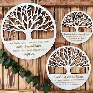 Laserdatei Lebensbaum Familie Freundschaft Schild Türschild SVG DXF CDR Türkranz Schnittdatei Plotterdatei Laser Cut Digital Download Cricut