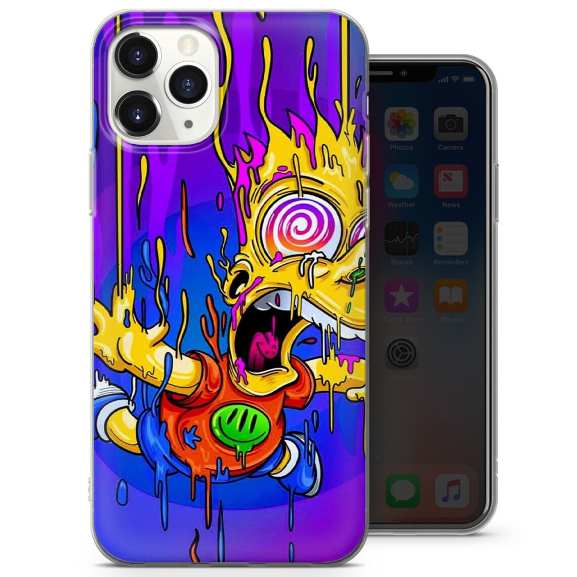 The Simpsons Phone Case Bart Simpson Cover fits for iPhone 12 Etsy