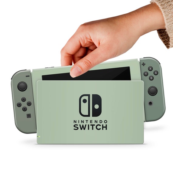 Garden of Eden Nintendo Switch Skin Dark Forest Khaki Green Pastel Sage Nintendo OLED Skin Console Joycon Vinyl Wrap, Custom 3M Vinyl