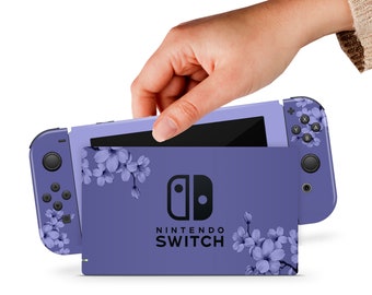 Purple Cute Switch Skin Floral Switch Skin Color Switch OLED Skin Nature Decal for Console Dock Controller Joycon Joy Con Skin New
