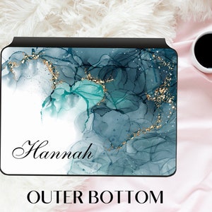 Blue Gold Marble Skin Magic Keyboard Skin Vintage Vinyl Decal Apple Magic Keyboard Sticker Ipad Pro 12.9&quot; Skin Name Ipad Pro 11 Personalized