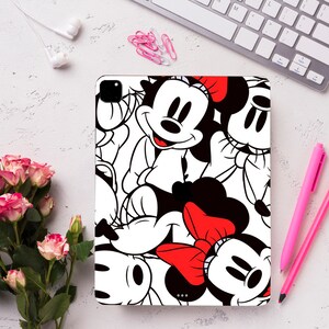 マウス iPad スキンシール ホワイト マーブル iPad Pro 10.2 デカール iPad Air 4 Air 3 スキンシール カートゥーン iPad Pro 11 スキンシール かわいい女の子 iPad Pro 12.9 2021 iPad 新スキンシール