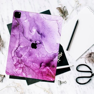 Purple Marble 2020 iPad Pro 11/12 Decals iPad air1/2/3 Stickers iPad mini Skins Vinyl for Apple iPad Pro Air Pattern Colors iPad 2021 Skin