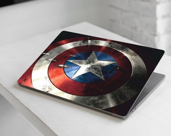 Captain America Skin vintage pour ordinateur portable Dell Inspiron HP Pavilion Lenovo ThinkPad Asus Zenbook Acer Swift Decal Sticker couverture totale
