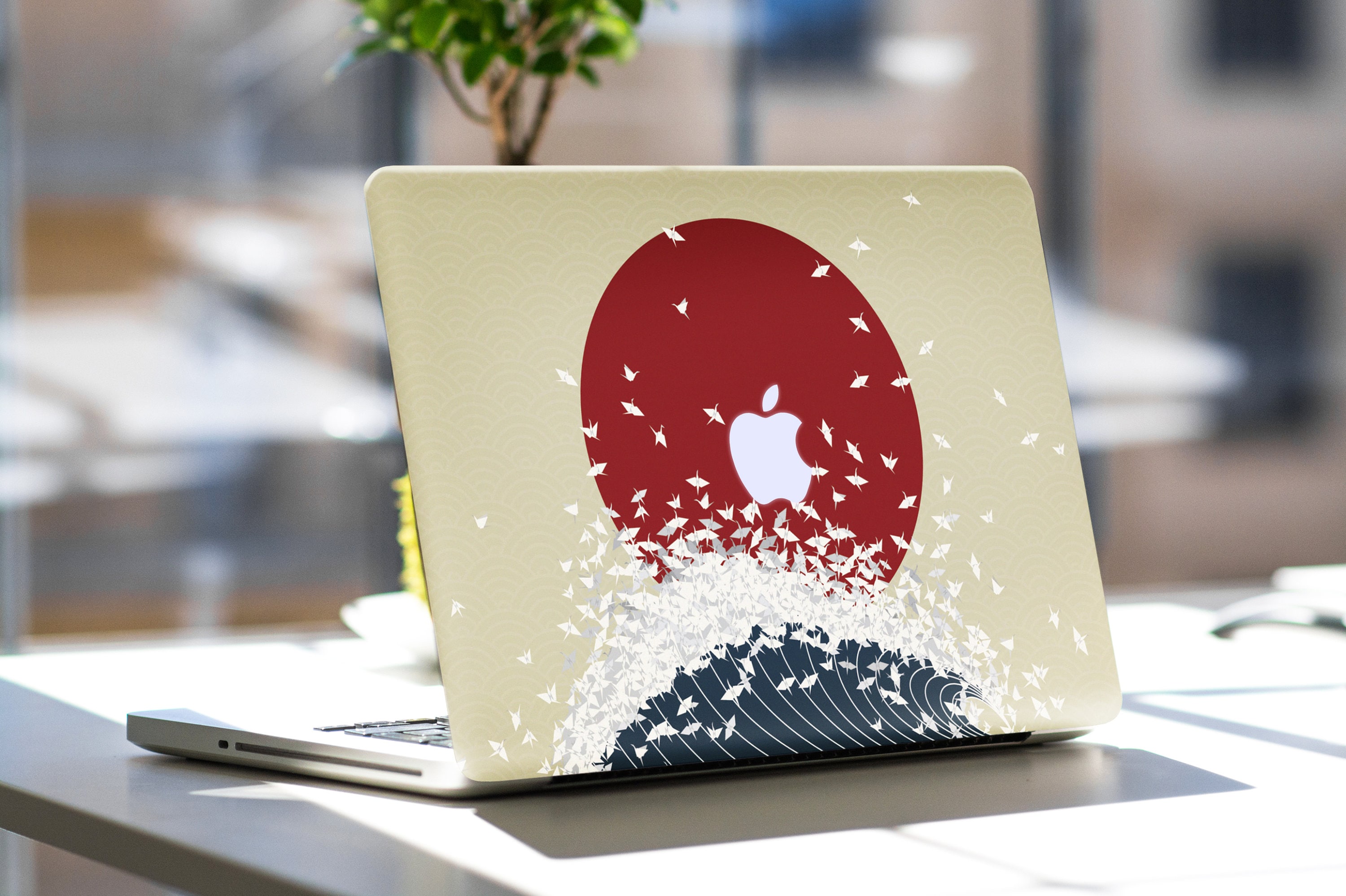 Labubu様の件　MacBook Pro2020 Wave Mac Pro 14 Skin Japanes MacBook Air 13 Skin Red Sun MacBook