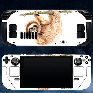 Animal Steam Deck Valve Skins Vinyl Sticker Sloth Steam Deck Oled Design Premium Skin