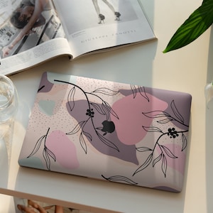 Floral Fashion MacBook Air 15 Skin Tropical Leaves MacBook Pro 16 Skin MacBook Air Pro 13 15 14 inch Touch Bar Skin Floral Decal Vinyl Skin