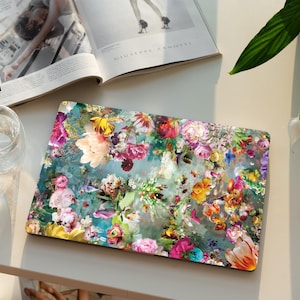 Flowers Skin Name Laptop Vinyl Dell Inspiron HP Pavilion Lenovo ThinkPad Asus Zenbook Acer Swift Decal Full Coverage Skin Sticker Trend