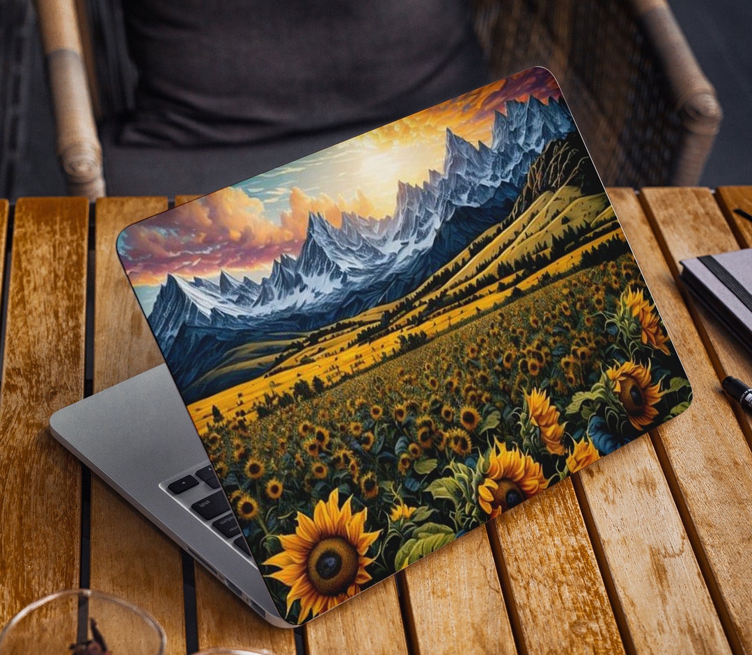 Sunflower Laptop Skin Mountain Laptop Vinyl Dell Inspiron HP Pavilion ...