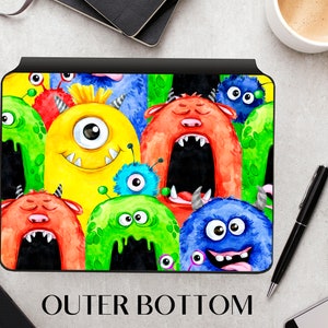 Monster Magic iPad Keyboard Coverage Skin Vinyl Decal Apple Magic Keyboard Sticker Ipad Pro 12.9" Skin Ipad Pro 11 2020 Color Pattern Skin