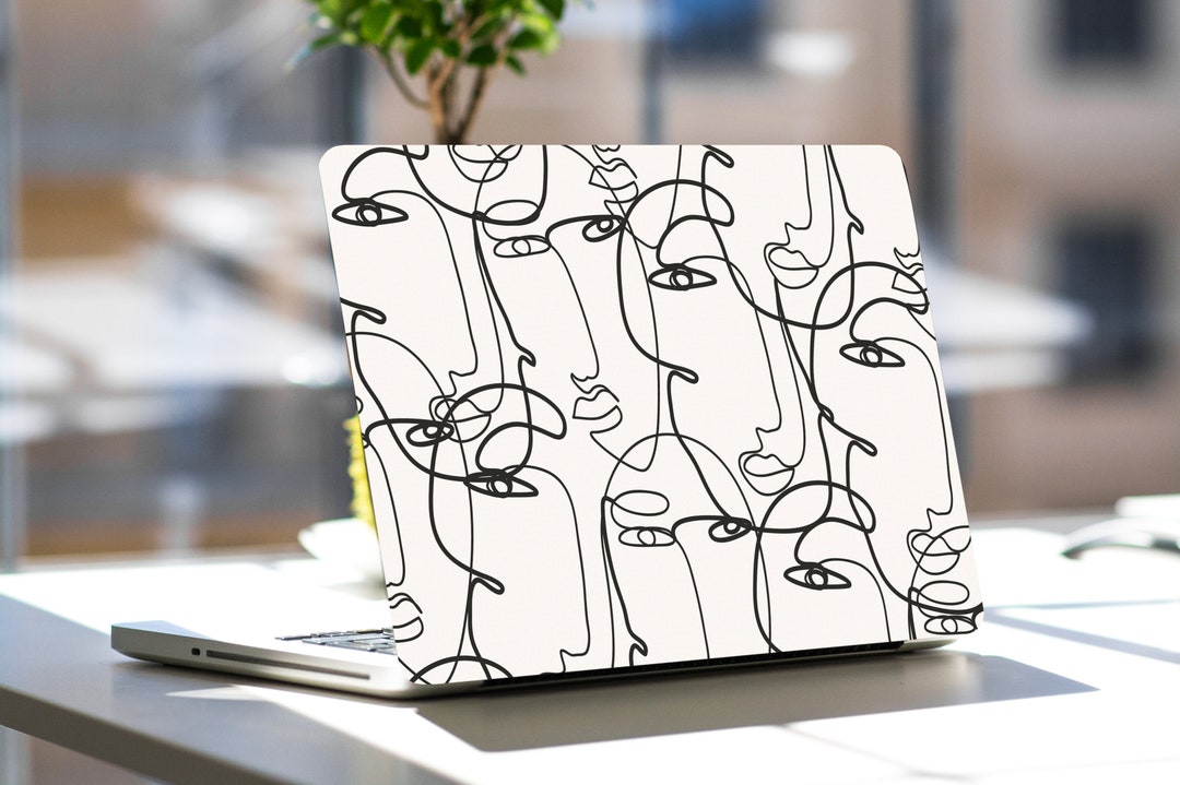 Abstract Laptop Skin Sticker Faces Notebook Vinyl Decal Dell Hp Lenovo ...