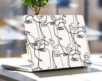 Abstract Laptop Skin Sticker Faces Notebook Vinyl Decal Dell Hp Lenovo Asus Chromebook Acer Laptop Decal Cover Skins For Any Laptop Stickers