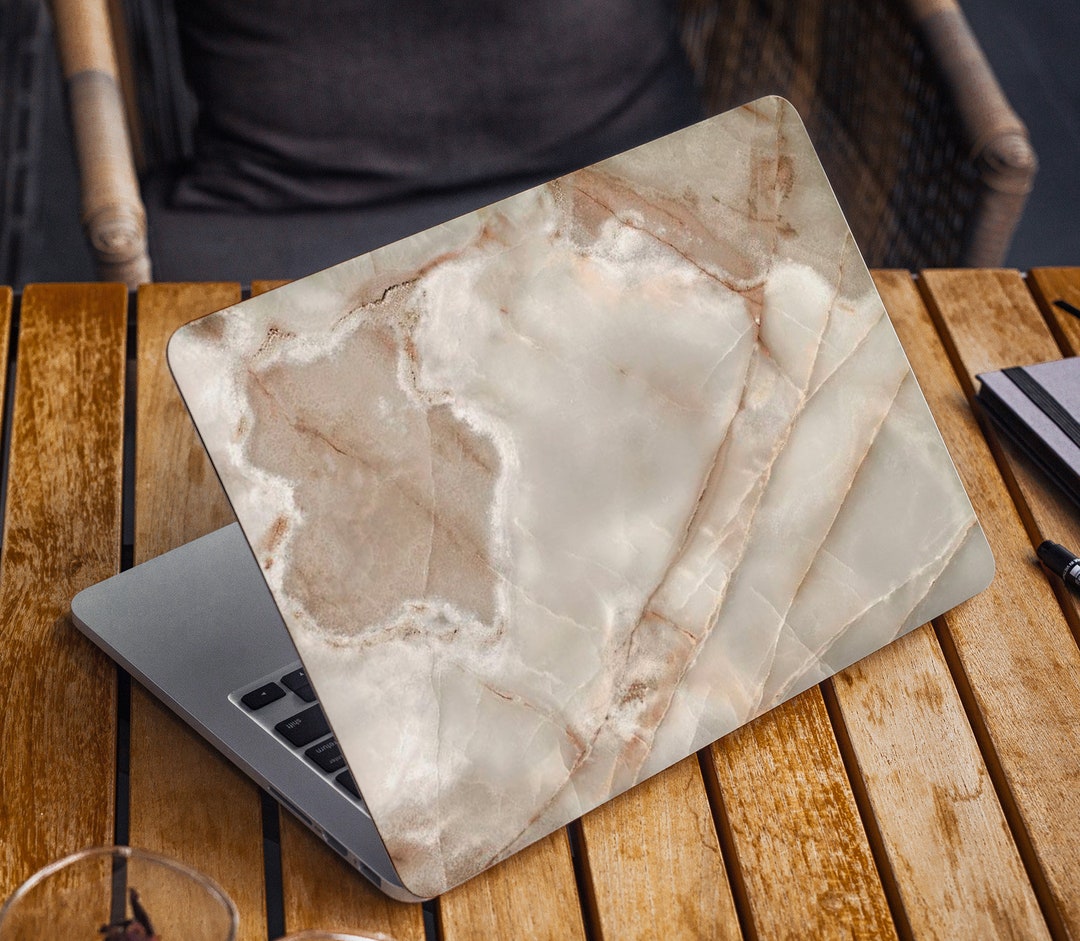 Beige Marble Skin Laptop Crystal Notebook Vinyl Dell XPS HP Envy Lenovo ...