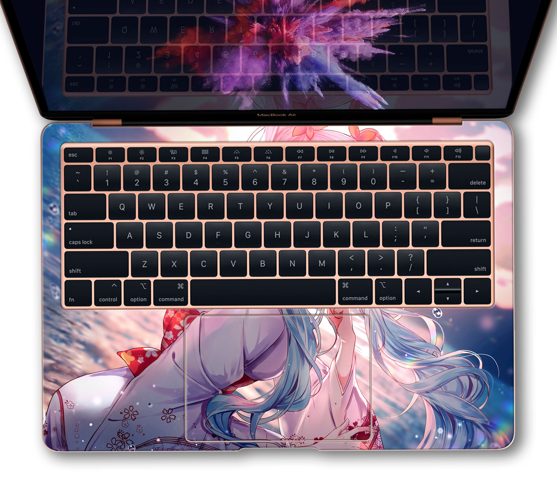 アニメガール MacBook スキンシール 日本 MacBook Pro 14 16 MacBook 