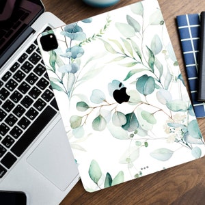 White Marble iPad Skin Green Leaves iPad Pro 10.2 Decal iPad Air 4 Air 3 Skin Cute iPad Pro 11 Sticker iPad Pro 12.9 2021 iPad Pro skin