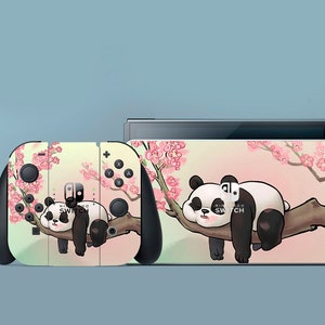 Blue Pink Cute Switch Skin Animal Switch Skin Color Switch OLED Skin Panda Decal for Console Dock Controller Joycon Joy Con Skin New