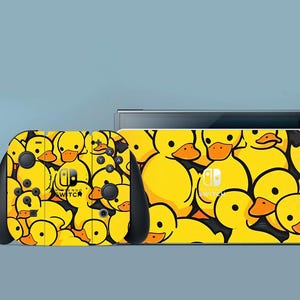 Yellow Cute Switch Skin Ducks Switch Skin Color Switch OLED Skin Animal Decal for Console Dock Controller Joycon Joy Con Skin New