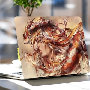 Carp Laptop Skin Sticker Girl Print Notebook Vinyl Decal Dell Hp Lenovo Asus Chromebook Acer Laptop Decal Cover Skin For Any Laptop Sticker