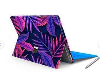 Purple Leaves Laptop Stickers Microsoft Surface Book Skin Surface Laptop Protector Cover Top and Bottom 3M Skin